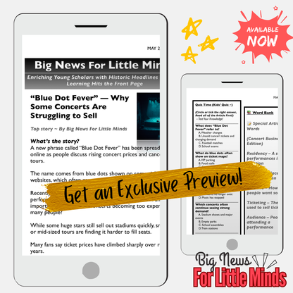 Blue Dot Fever — Why Some Concerts Are Struggling to Sell: Kids Newspaper & Activites