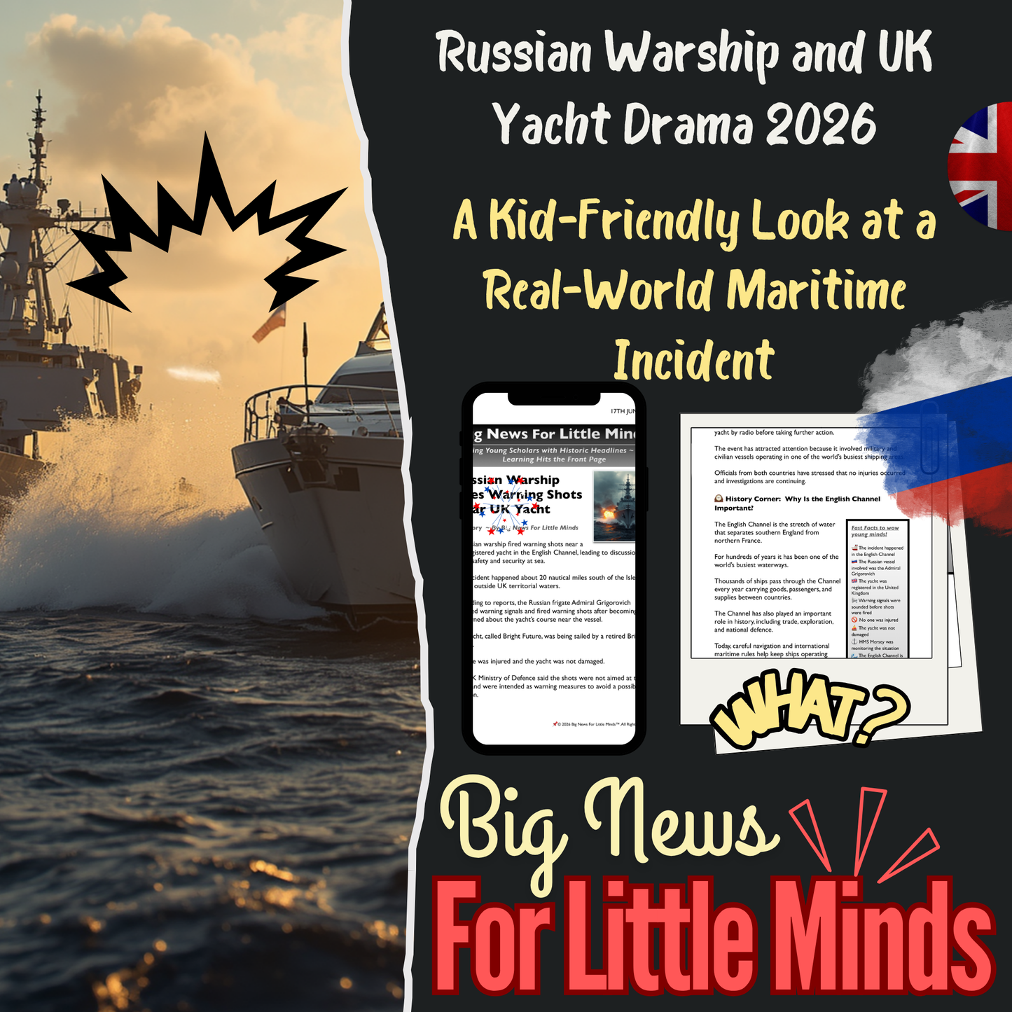 Warning Shots in English Channel from Russia - What's Happening? Lesson & Activities1
