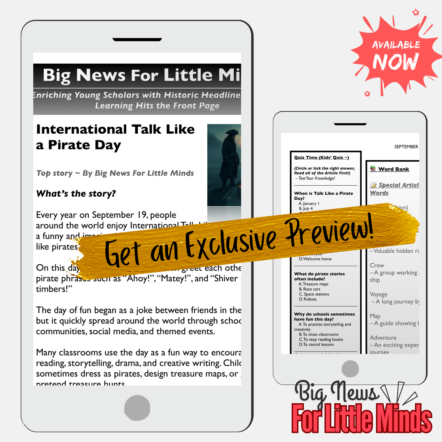 International Talk Like a Pirate Day: Treasure May & Adventure Activities: Lesson Plan!A