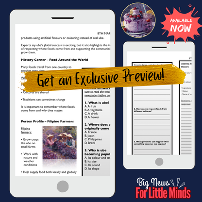 Ube Goes Global, But Farmers Face New Challenges: Kids Article Pack on Ube's Trend!