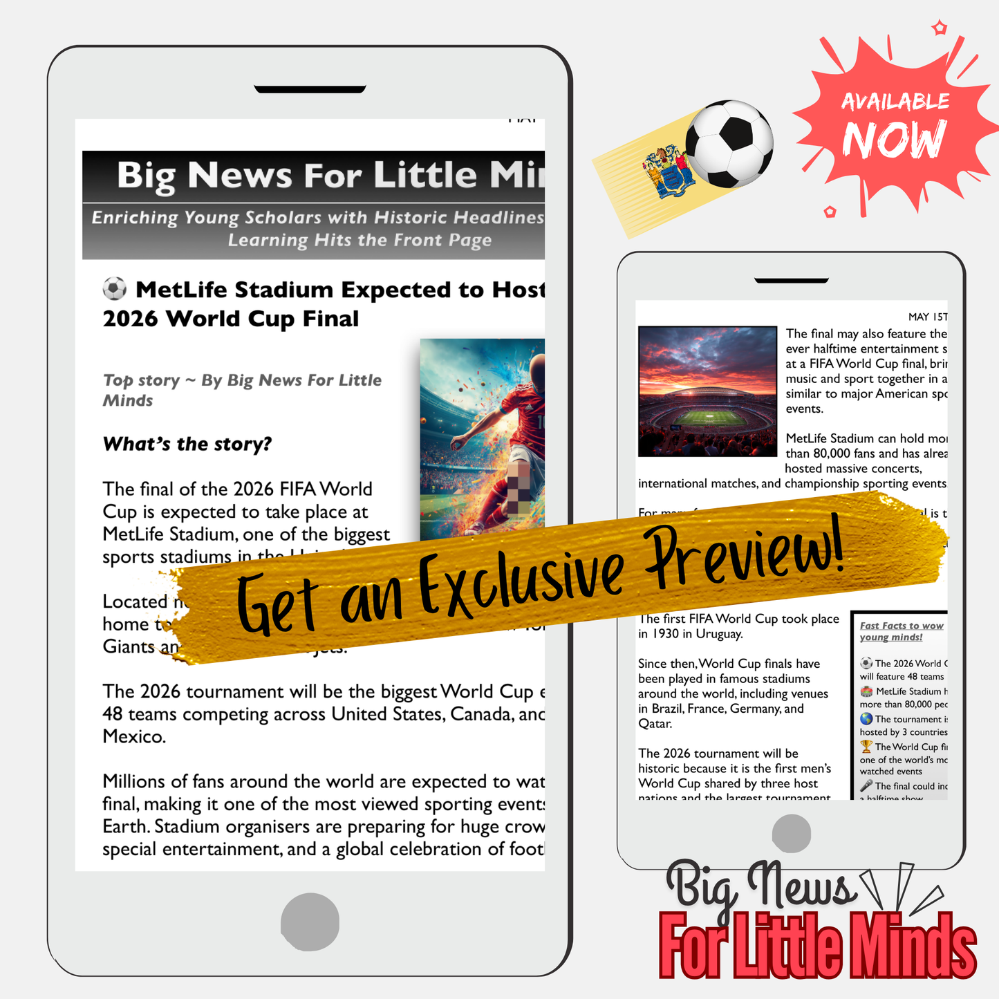 The Biggest World Cup Final Ever? Soccer World Cup 2026 Article, Activities & Quiz