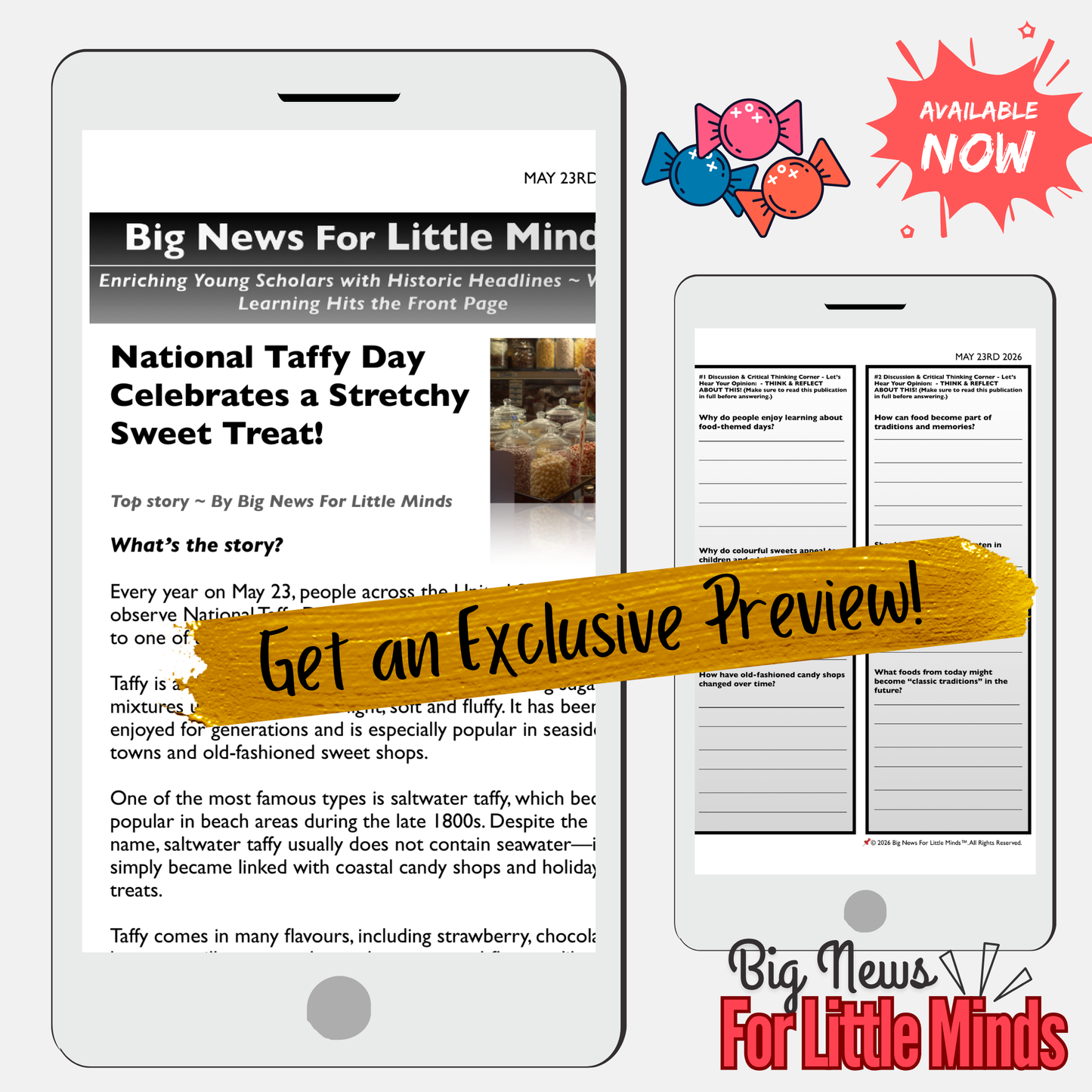 National Taffy Day Talks about The Story Behind Saltwater Taffy: Article, Activities & Quiz