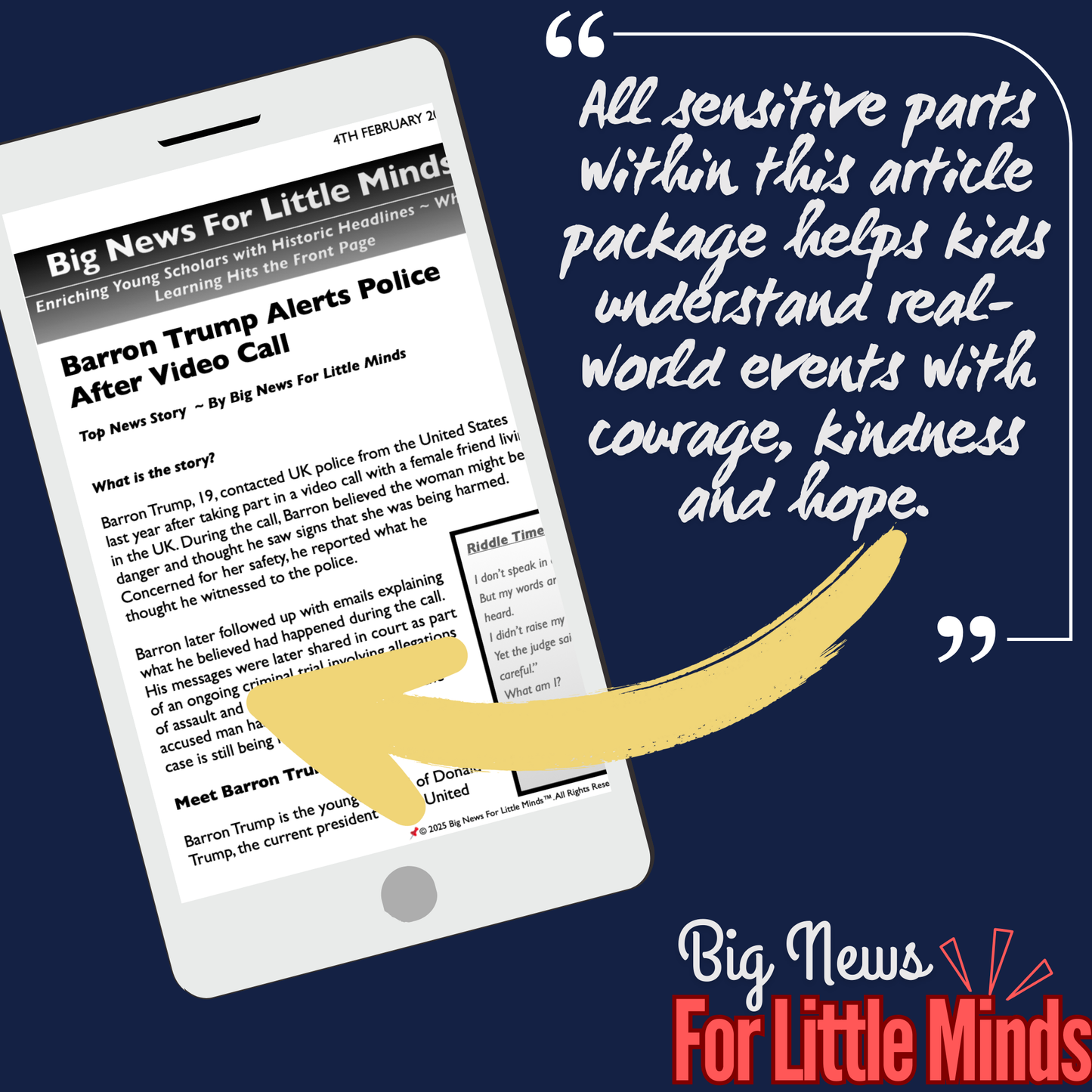 Barron Trump's Concerned Call Leads to Court Caution: Kids Newspaper Pack!