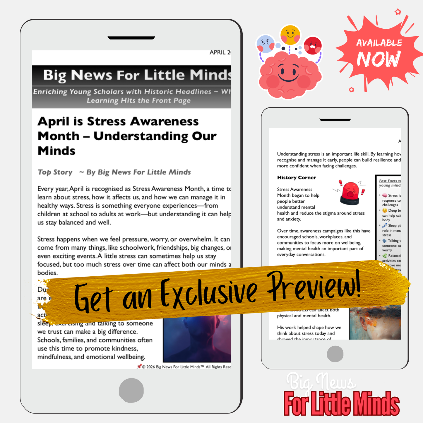 Stress Awareness Month: "Small Steps, Big Calm" in Kids SEL Article Package for April!