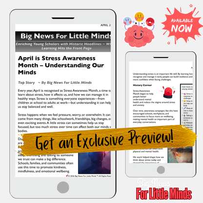 Stress Awareness Month: "Small Steps, Big Calm" in Kids SEL Article Package for April!
