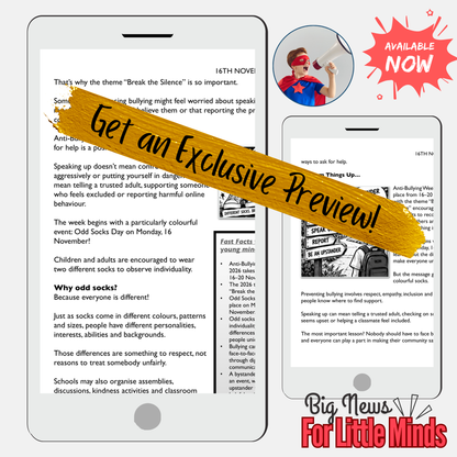 Anti-Bullying Week 2026: Break the Silence Newspaper, Reading & Activities PACK!