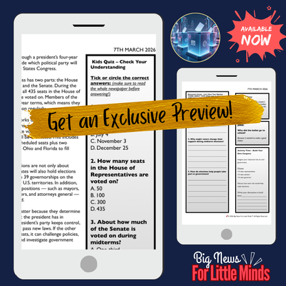 The 2026 United States Midterm Elections: Kids Article & Freebie Package!