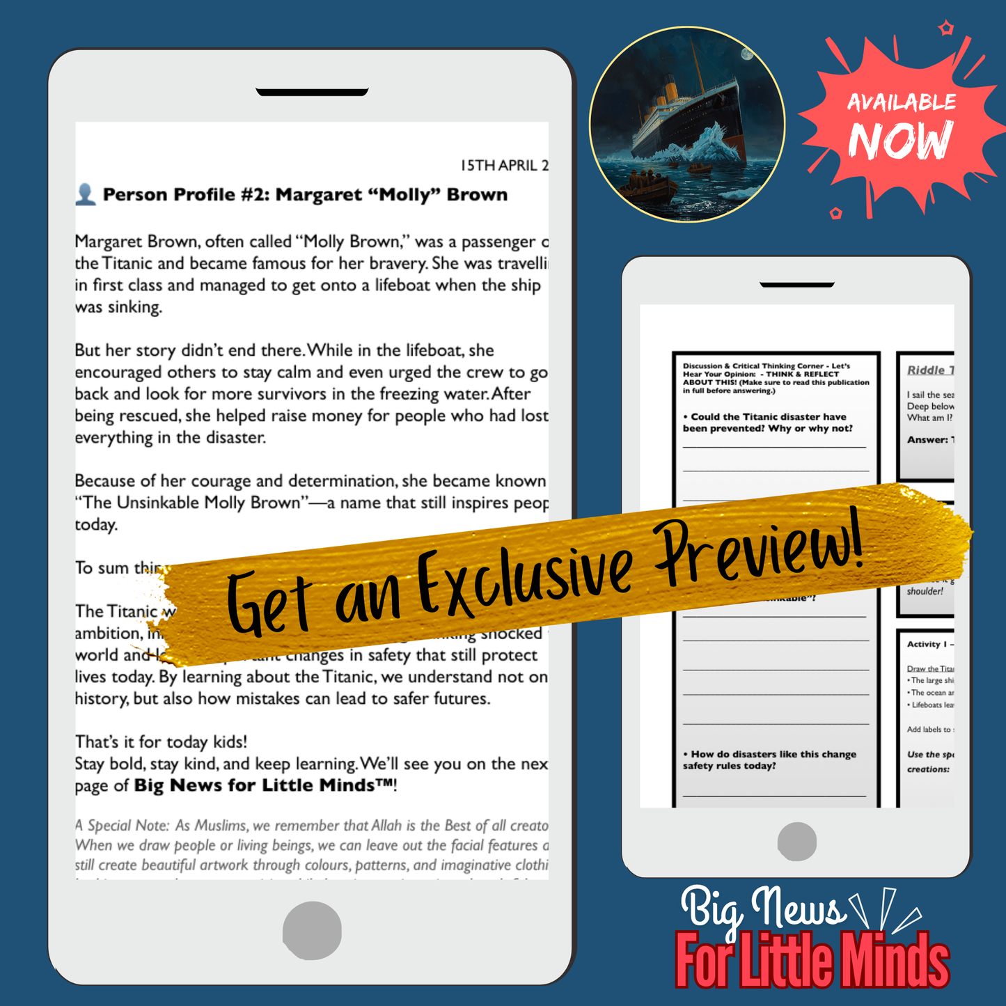 The Night Titanic Sank (Disaster) Complete Titanic Remembrance Day Lesson Package!