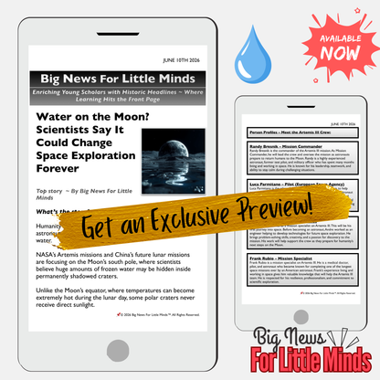 Artemis III: Searching for Water on Moon: Article & Activity Pack (Lesson Plan) & Quiz!