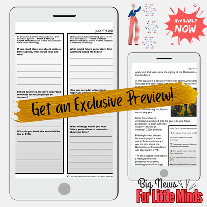 America250’s Time Capsule: Do Not Open Until 2276! Article, Activities, Quiz & Freebies!