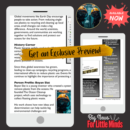 Earth Day Highlight: the Plastic Pollution Problem on Marine Life! (Kids Article Pack)