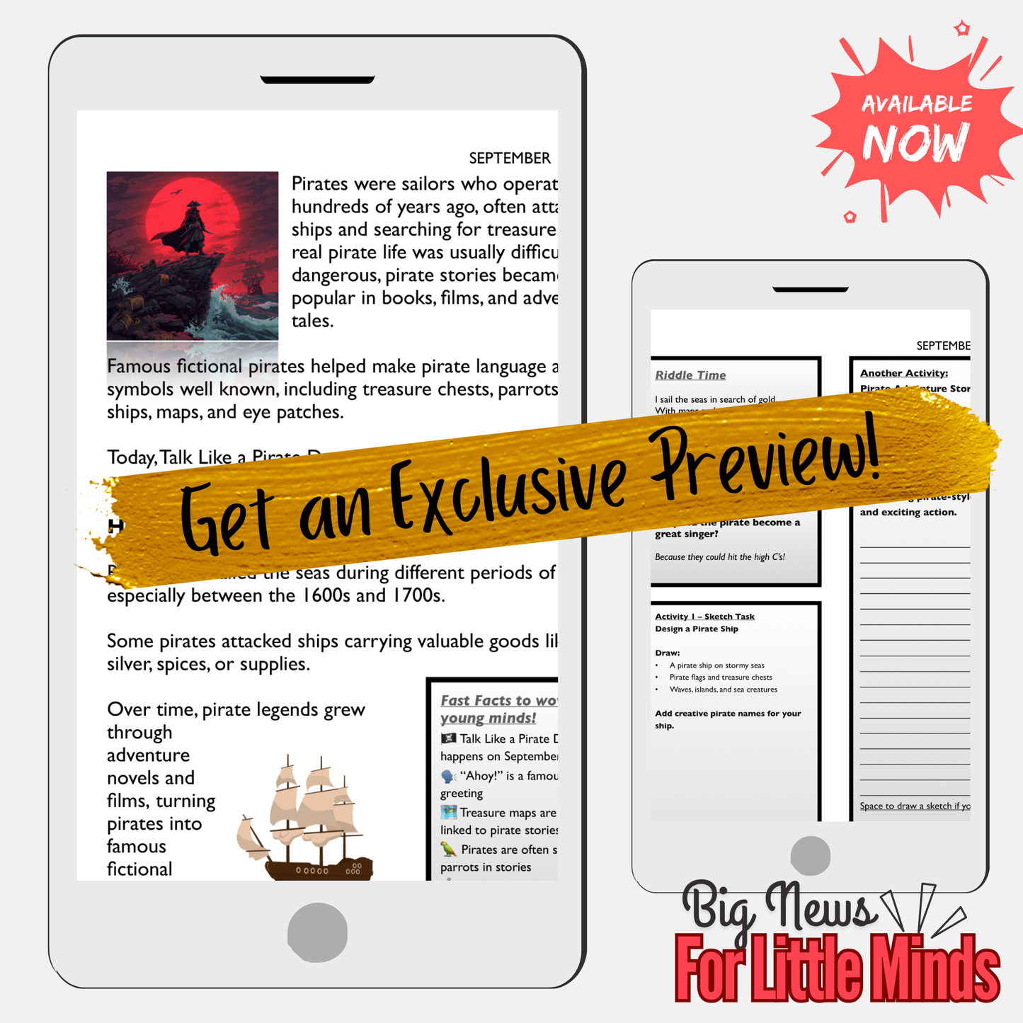 International Talk Like a Pirate Day: Treasure May & Adventure Activities: Lesson Plan!A