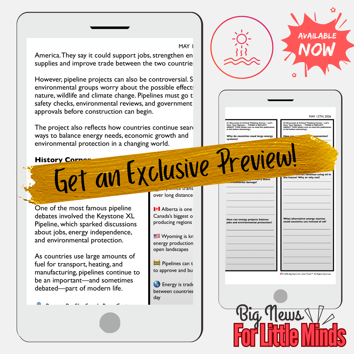 New Canada–US Oil Pipeline Moves Closer to Reality: Reading, DIY & Writing Activities