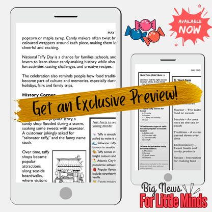 National Taffy Day Talks about The Story Behind Saltwater Taffy: Article, Activities & Quiz