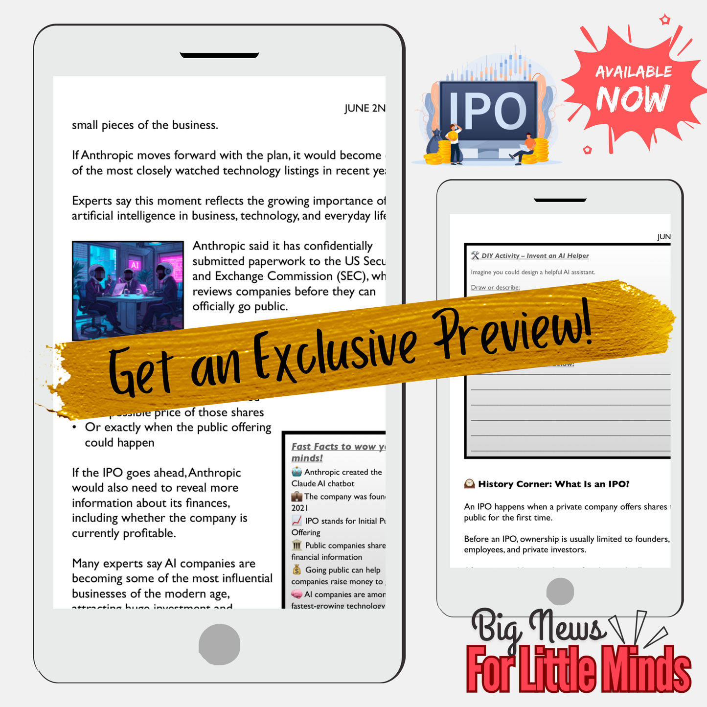 Anthropic Plans Big IPO Move: Kids Article, Activities & Critical Thinking on Ai & Business!