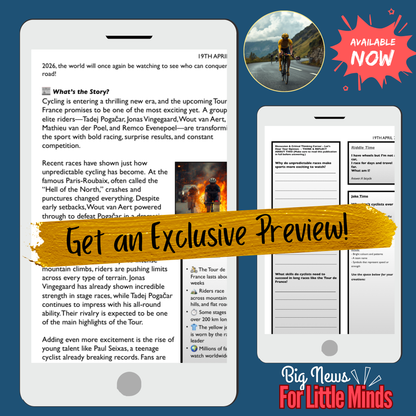 Tour de France: Ultimate Test of Strength, Strategy & Endurance: Kids Article Pack 2026!