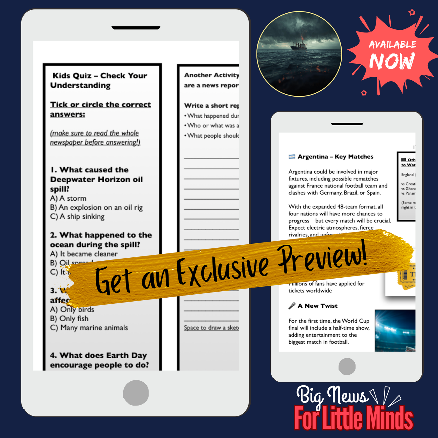 Earth Day Highlight: Deepwater Horizon Story 2010! Disaster Explained in Article Pack