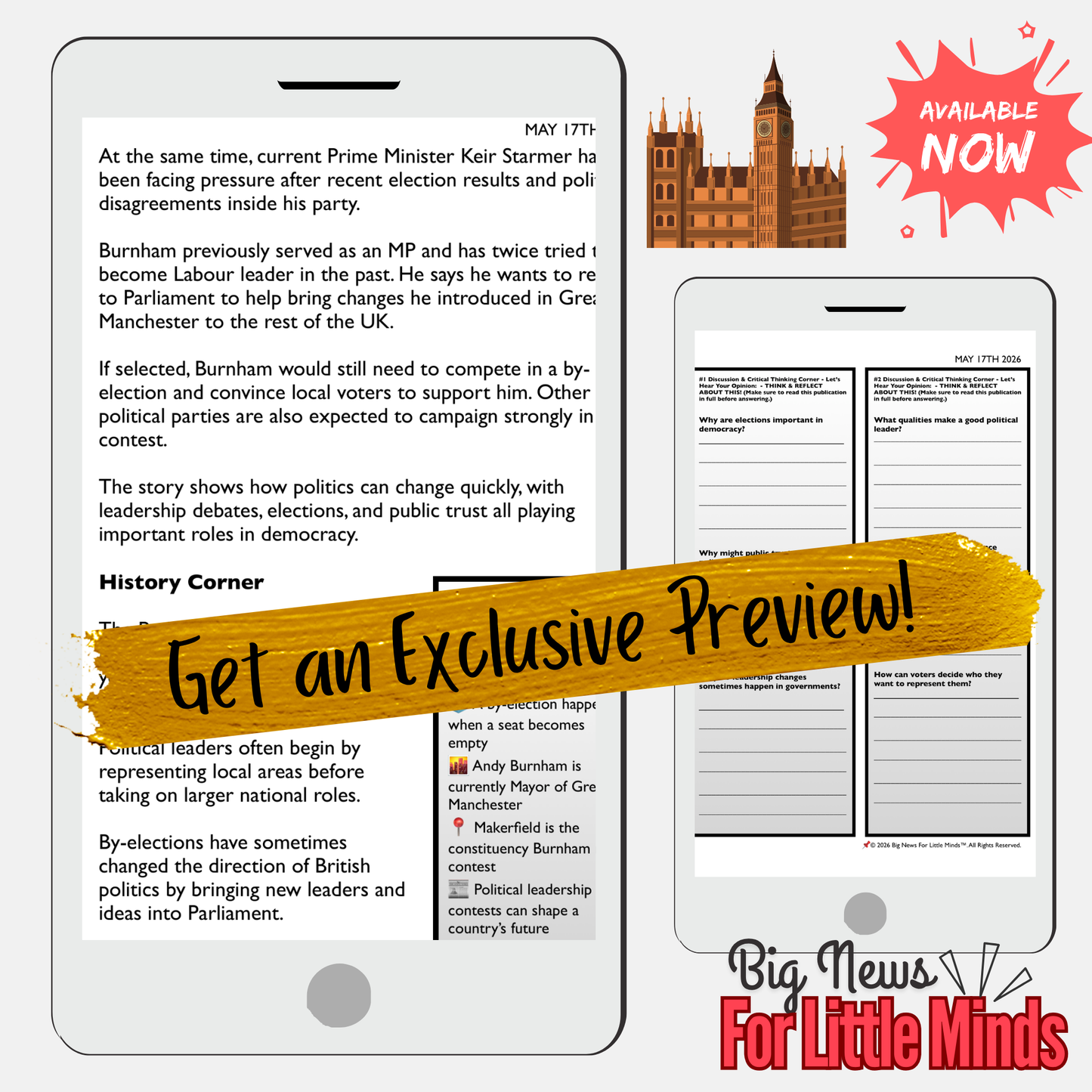 Andy Burnham’s return to UK Politics Explained & Whats Going On? Kids Newspaper