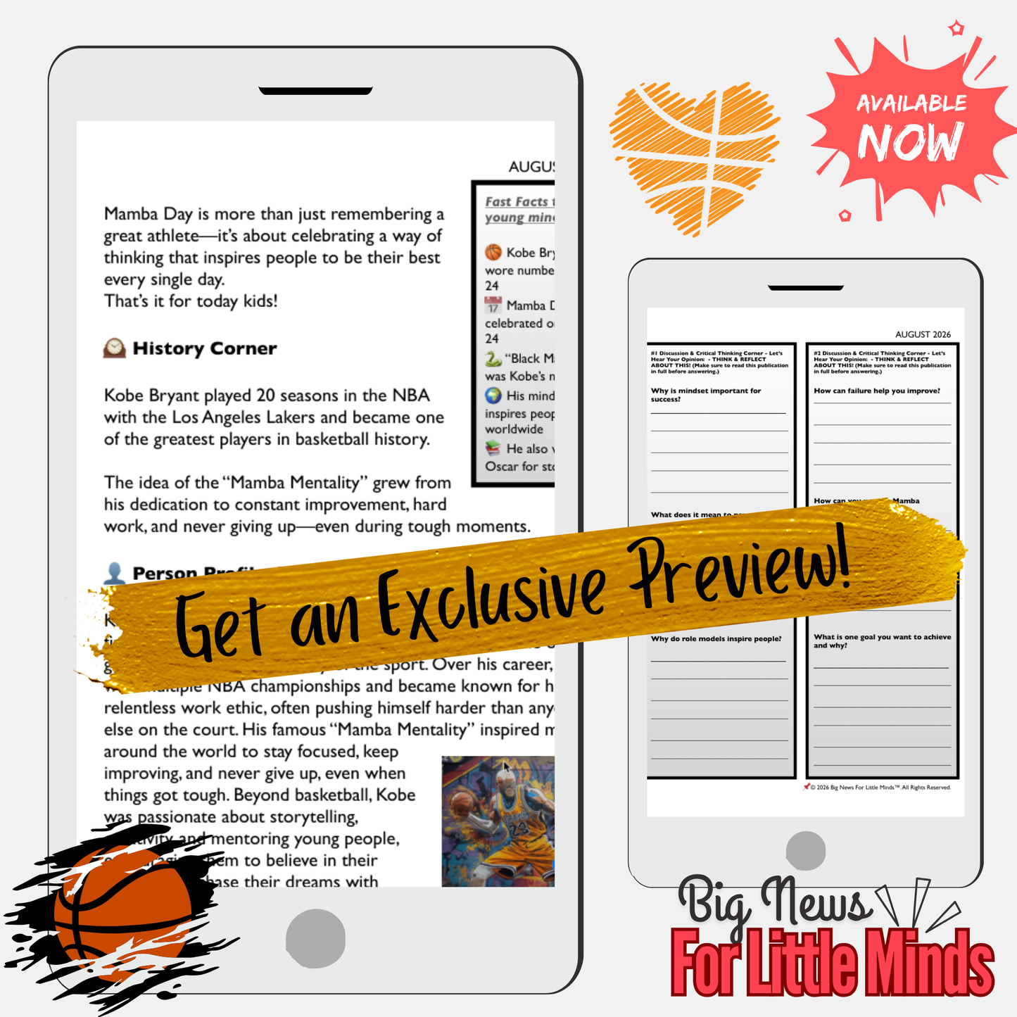 Mamba Mentality on Mamba Day: Never Give Up Just Like Kobe Bryant! Article Pack