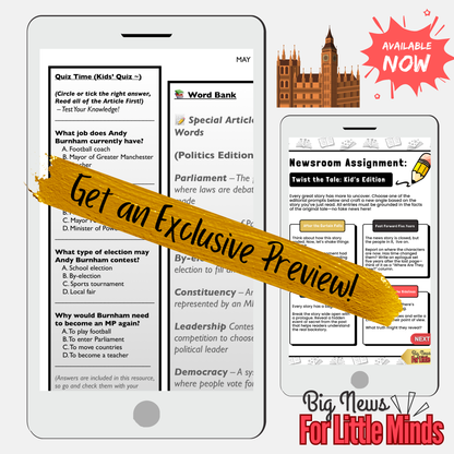 Andy Burnham’s return to UK Politics Explained & Whats Going On? Kids Newspaper