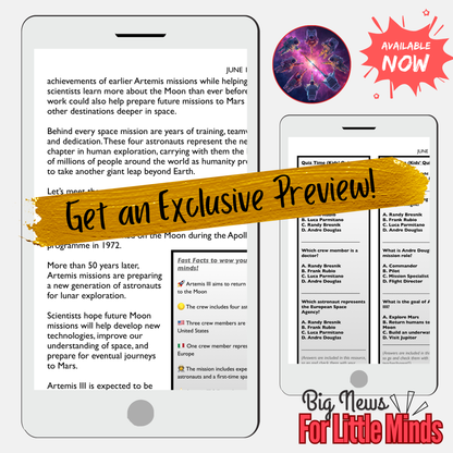 Study NASA’s Artemis III Astronauts: Article, Activities, Quiz & Critical Thinking Pack!