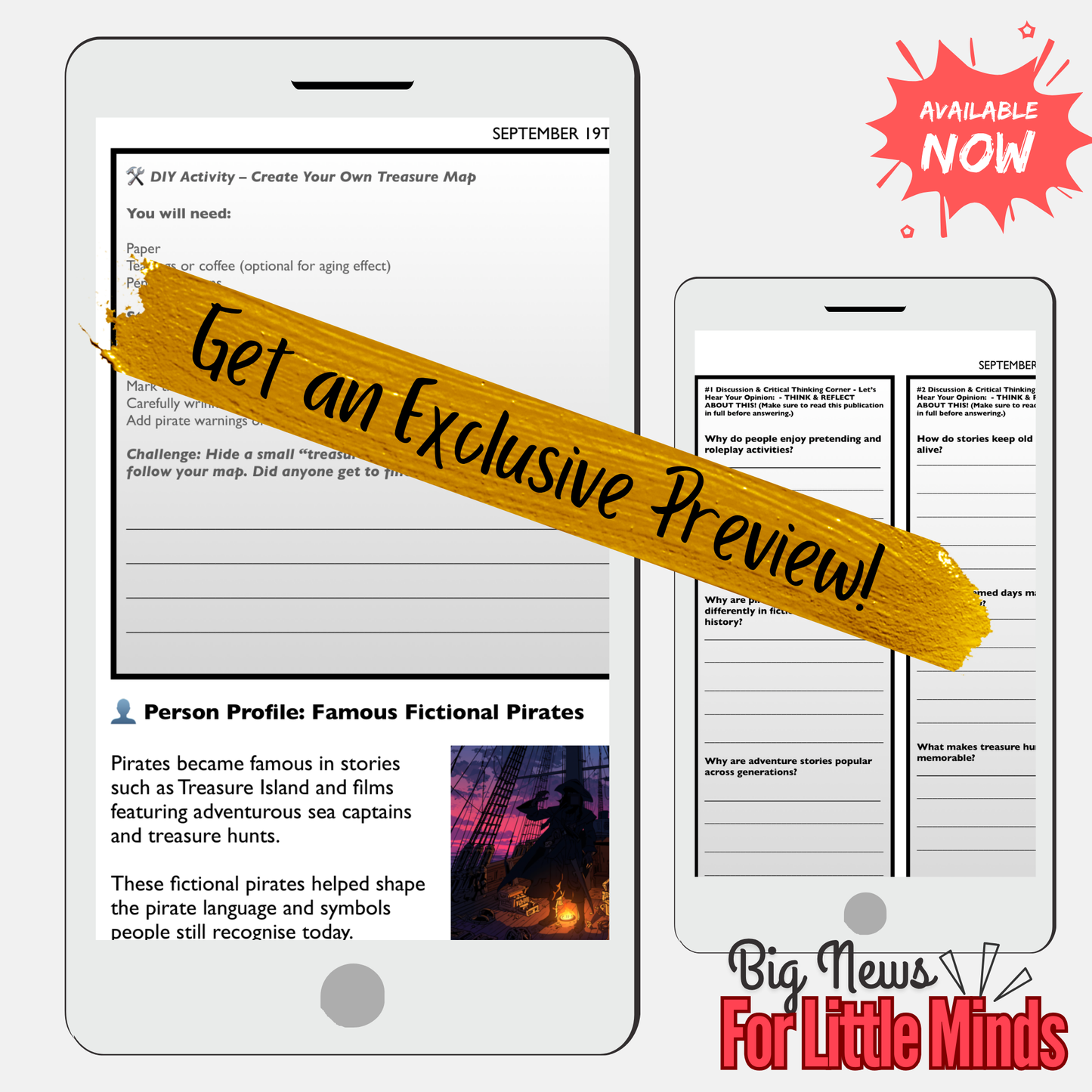 International Talk Like a Pirate Day: Treasure May & Adventure Activities: Lesson Plan!A