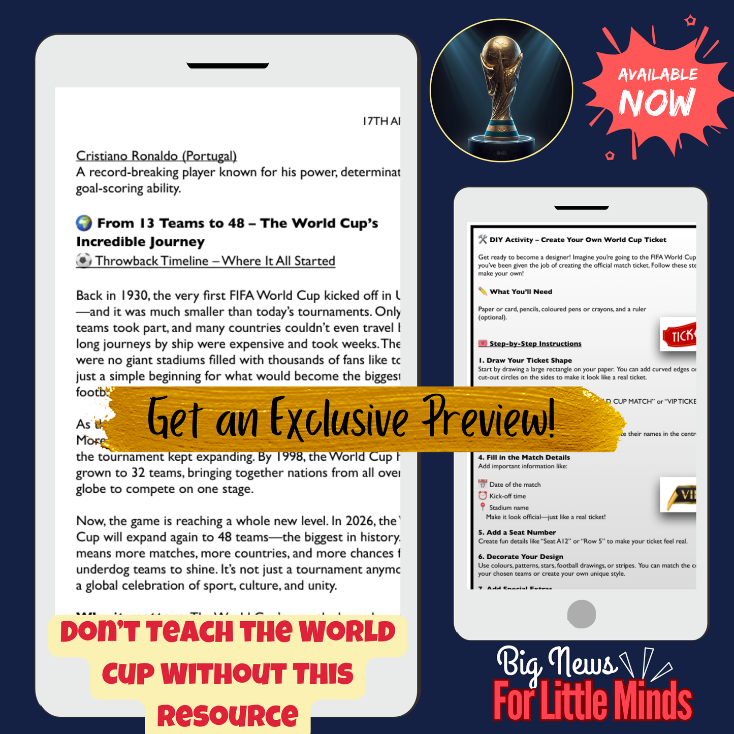 USA, Canada & Mexico World Cup 2026: Teach It All, Prep Nothing! Complete Article Pack