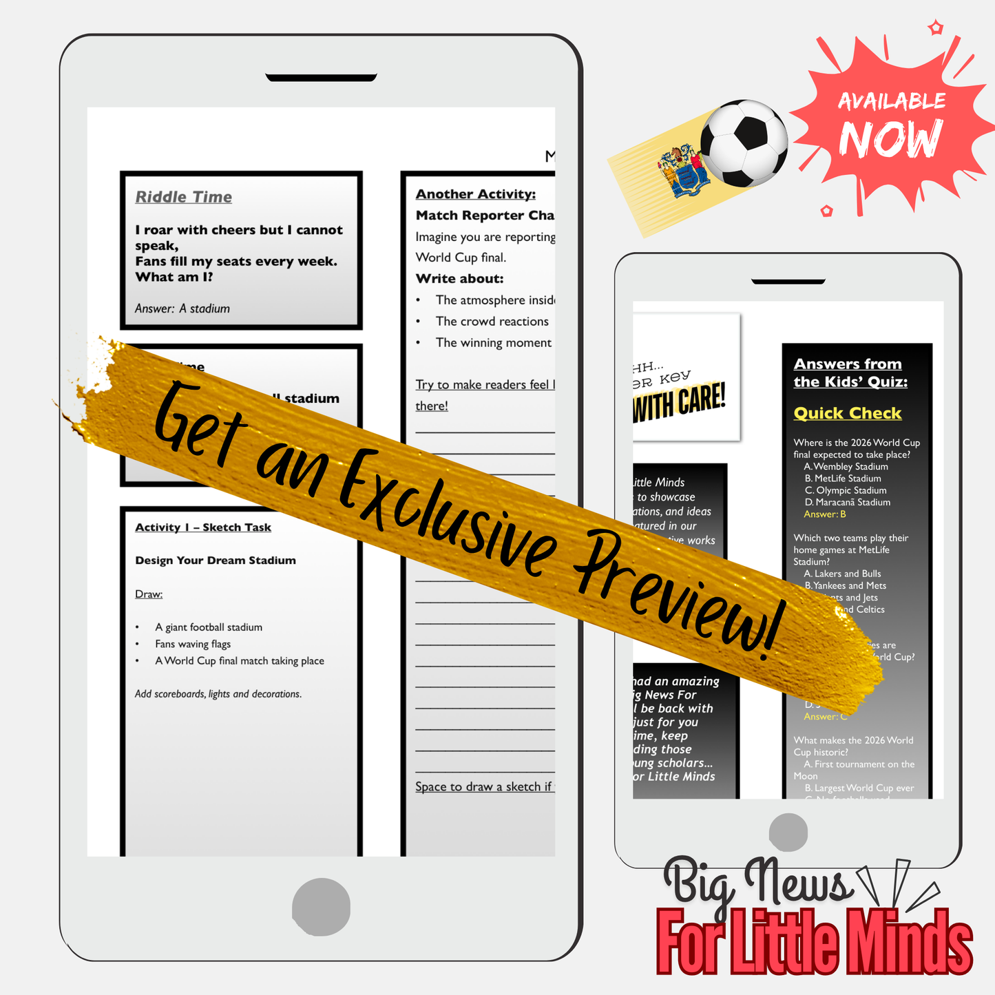 The Biggest World Cup Final Ever? Soccer World Cup 2026 Article, Activities & Quiz