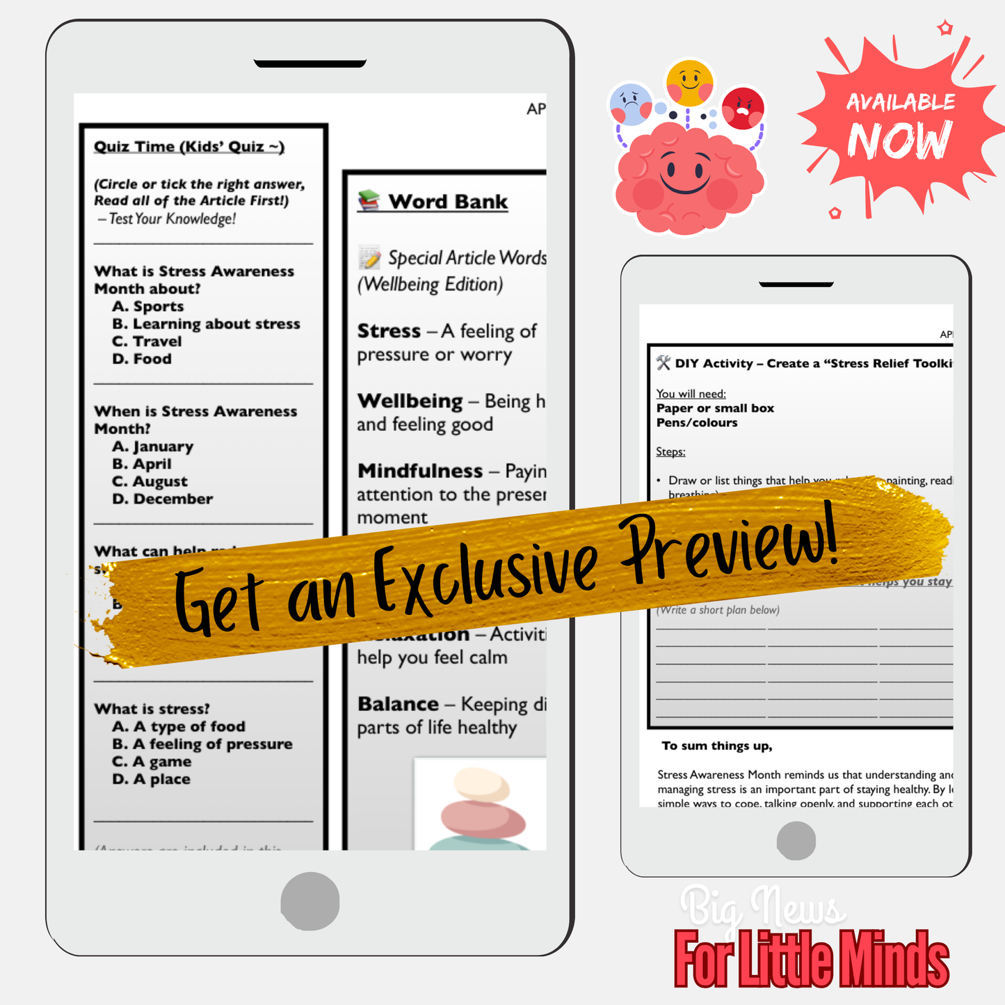 Stress Awareness Month: "Small Steps, Big Calm" in Kids SEL Article Package for April!