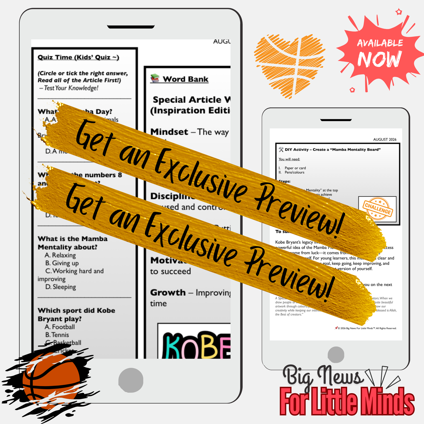 Mamba Mentality on Mamba Day: Never Give Up Just Like Kobe Bryant! Article Pack