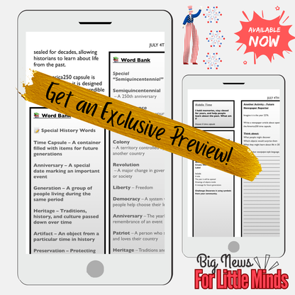 America250’s Time Capsule: Do Not Open Until 2276! Article, Activities, Quiz & Freebies!