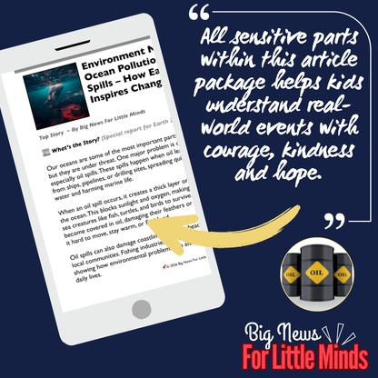 Ocean Pollution & Oil Spills: An Earth Day Article Package with Tasks & Poster Creating!