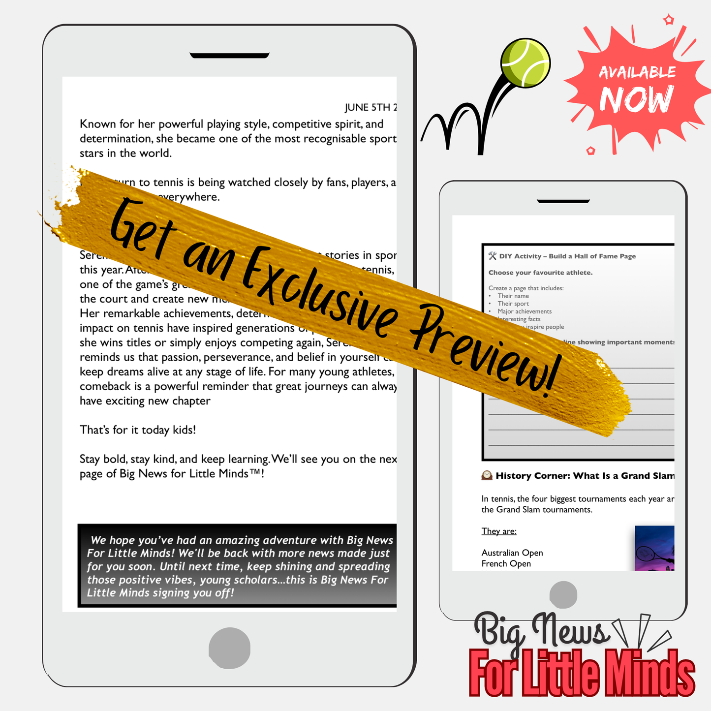 Serena Williams Returns: 1 of Tennis’s Greatest Champions! Article, Activities & Quiz