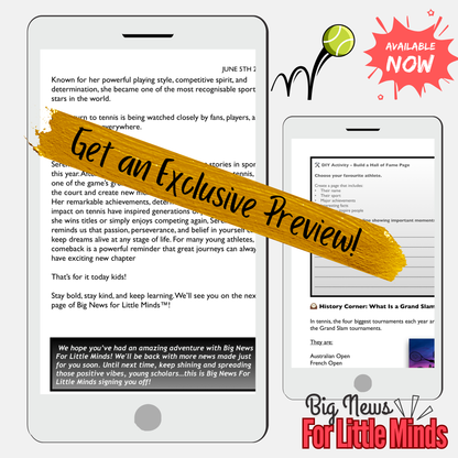 Serena Williams Returns: 1 of Tennis’s Greatest Champions! Article, Activities & Quiz