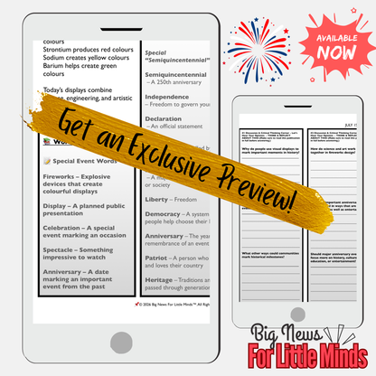Story Behind America250’s Planned Fireworks Display: Article, Activities & Quiz Time!