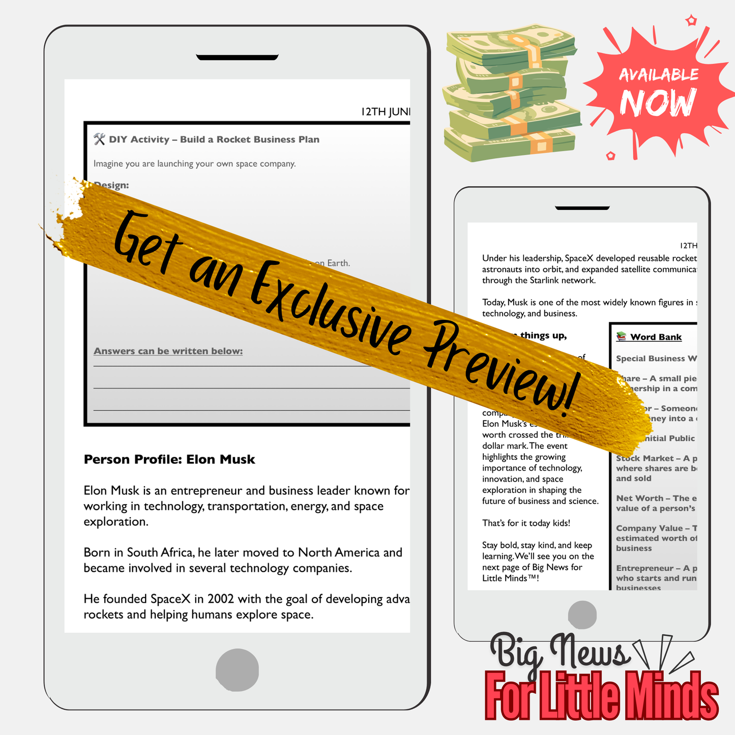 Elon Musk: World’s First Trillionaire! Article, Activities, Quiz & Critical Thinking (Lesson)