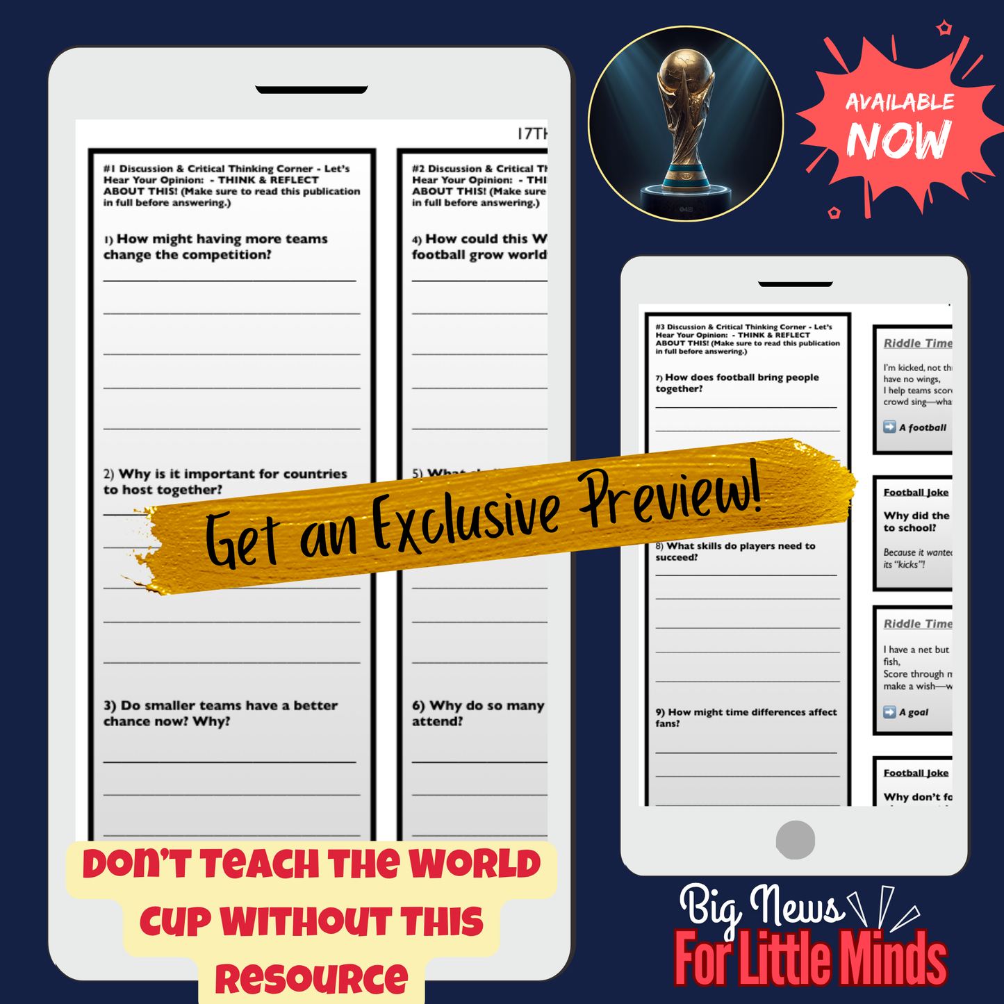 USA, Canada & Mexico World Cup 2026: Teach It All, Prep Nothing! Complete Article Pack