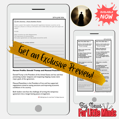 US-Iran Memorandum of Understanding: Kids Article, Activities & Critical Thinking Pack!