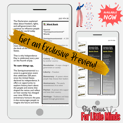 What Does Semiquincentennial Mean? Story Behind America250: Article, Activities & Quiz!