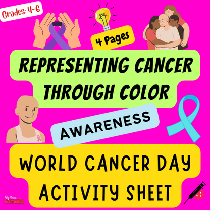 World Cancer Day: Meaning behind the Awareness Ribbons & Colour Activity Worksheet