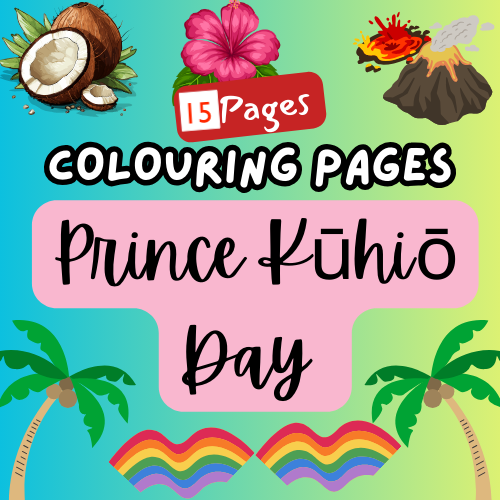 Prince Kūhiō Day Coloring Pack – Hawaiian Culture Activity for March Madness
