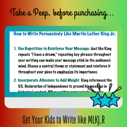 Martin Luther King Jr. “I Have a Dream” Speech Analysis, ELA Lesson & Worksheets
