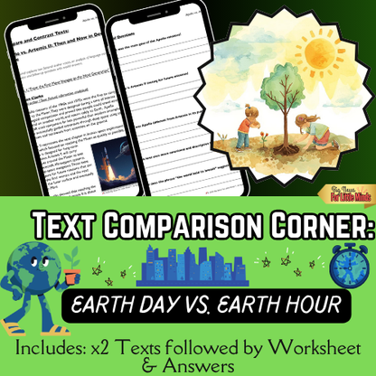Earth Day vs. Earth Hour: Compare and Contrast Action & Awareness Texts (Package)