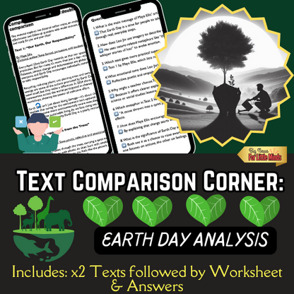 Compare & Contrast Two Texts on Earth Day – Text Pair with Worksheet & Answers