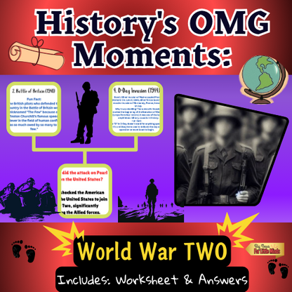 Shocking Moments from World War Two: History Lesson for Kids + Worksheet & Answers