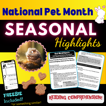 National Pet Month– Kids Article & Activity Pack for Animal Fun in May!