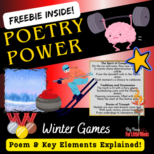 The Winter Olympics Poem with Freebie Elements for Kids (Read & Explore Lesson)