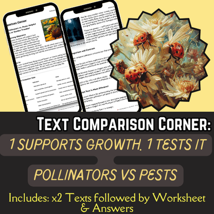 Pollinators vs. Pests: Helpful Visitors / Garden Trouble? Comparing Texts: Pollinator Week
