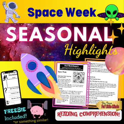 Space Week – Kids Article & Activity Pack for some Space Fun in October!