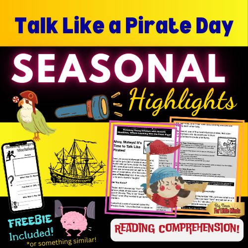 Talk Like a Pirate Day – Kids Mini Article & Activity Package for some September Fun!
